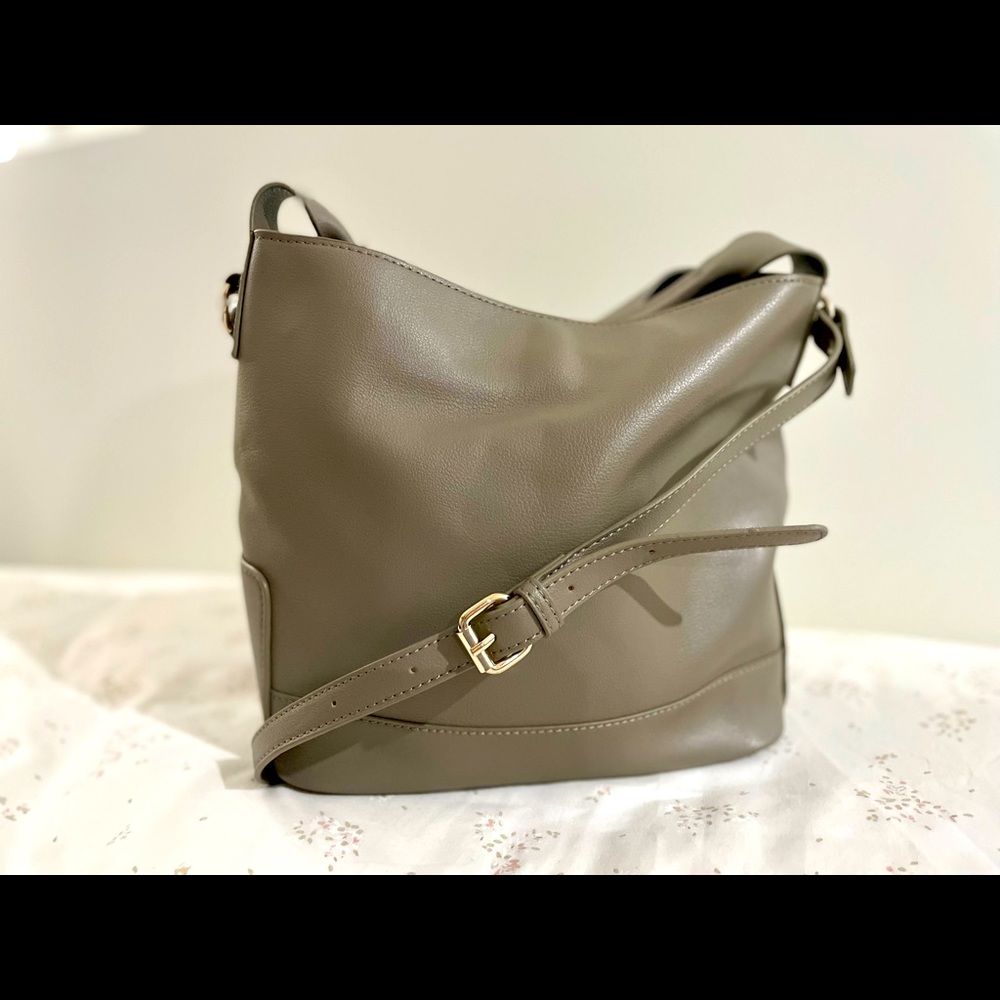 Zara faux leather crossbody bucket bag